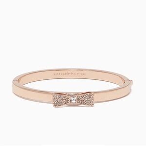 Kate Spade Ready Set Bow Pave Bow Rose Gold Bangle